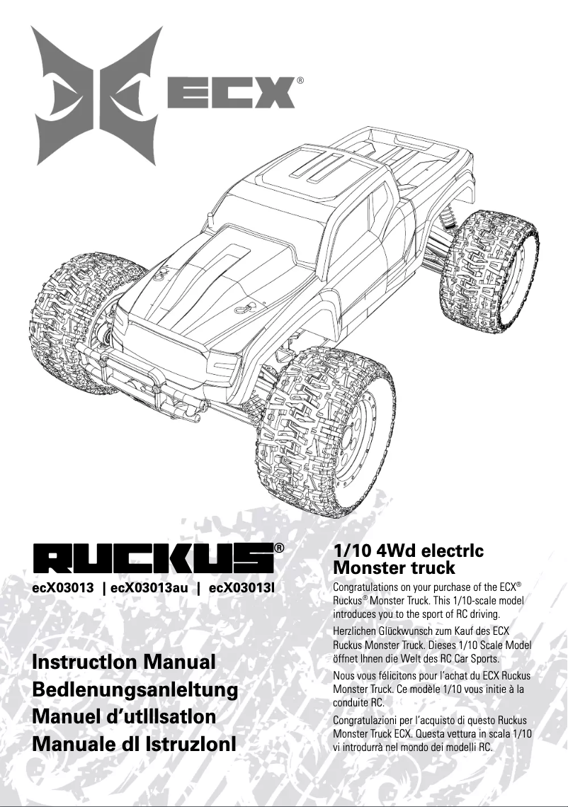 Page 1 of the manual User Manual ECX Ruckus ECX03012