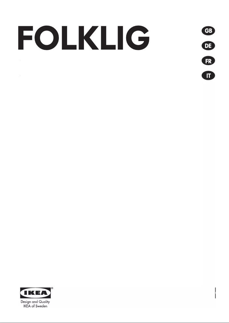 Page 1 de la notice Manuel utilisateur Ikea FOLKLIG