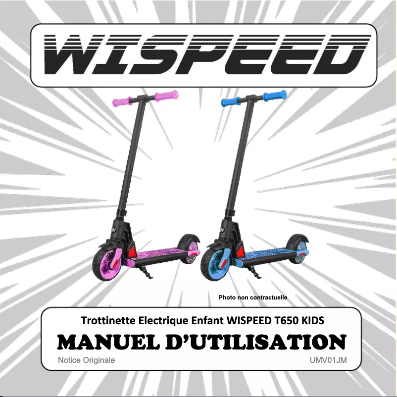 Page 1 de la notice Manuel utilisateur Wispeed T650