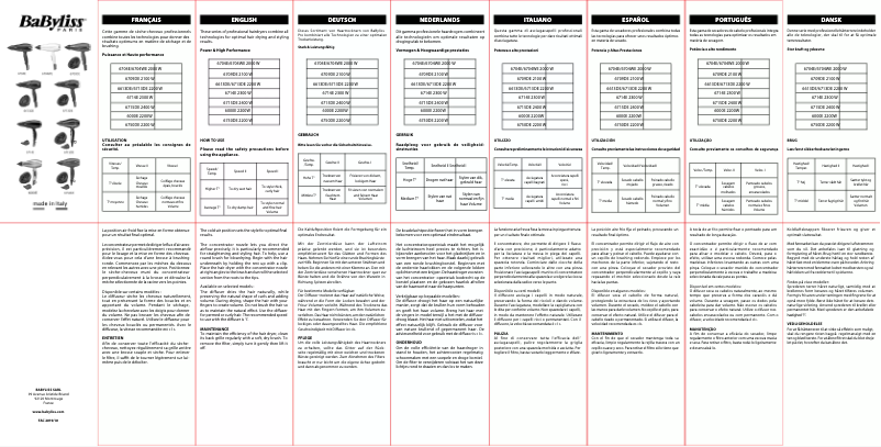 Page 1 de la notice Manuel utilisateur BaByliss 6613DE