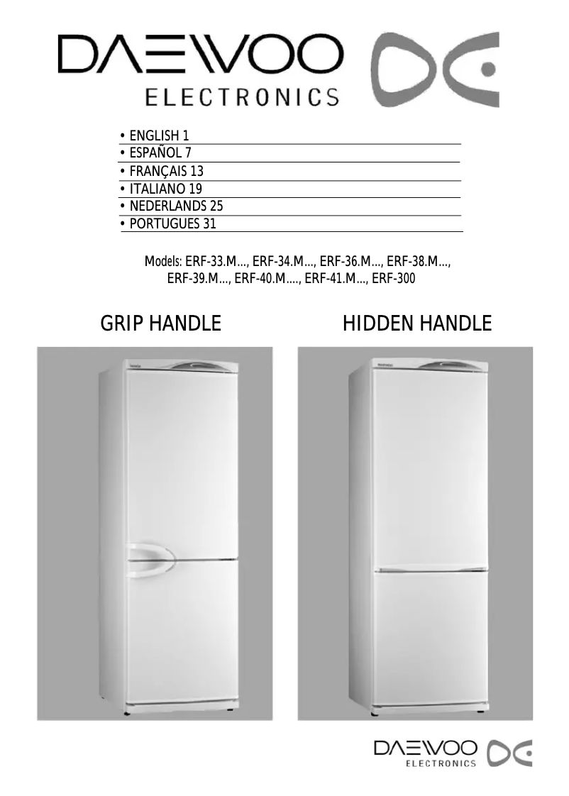 Page 1 de la notice Manuel utilisateur Daewoo ERF-39.M