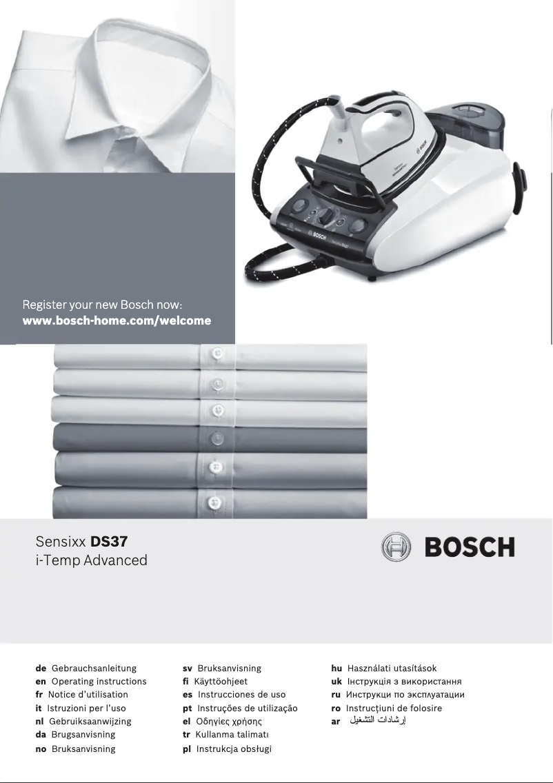 Page 1 de la notice Manuel utilisateur Bosch Sensixx DS37 i-Temp Advanced