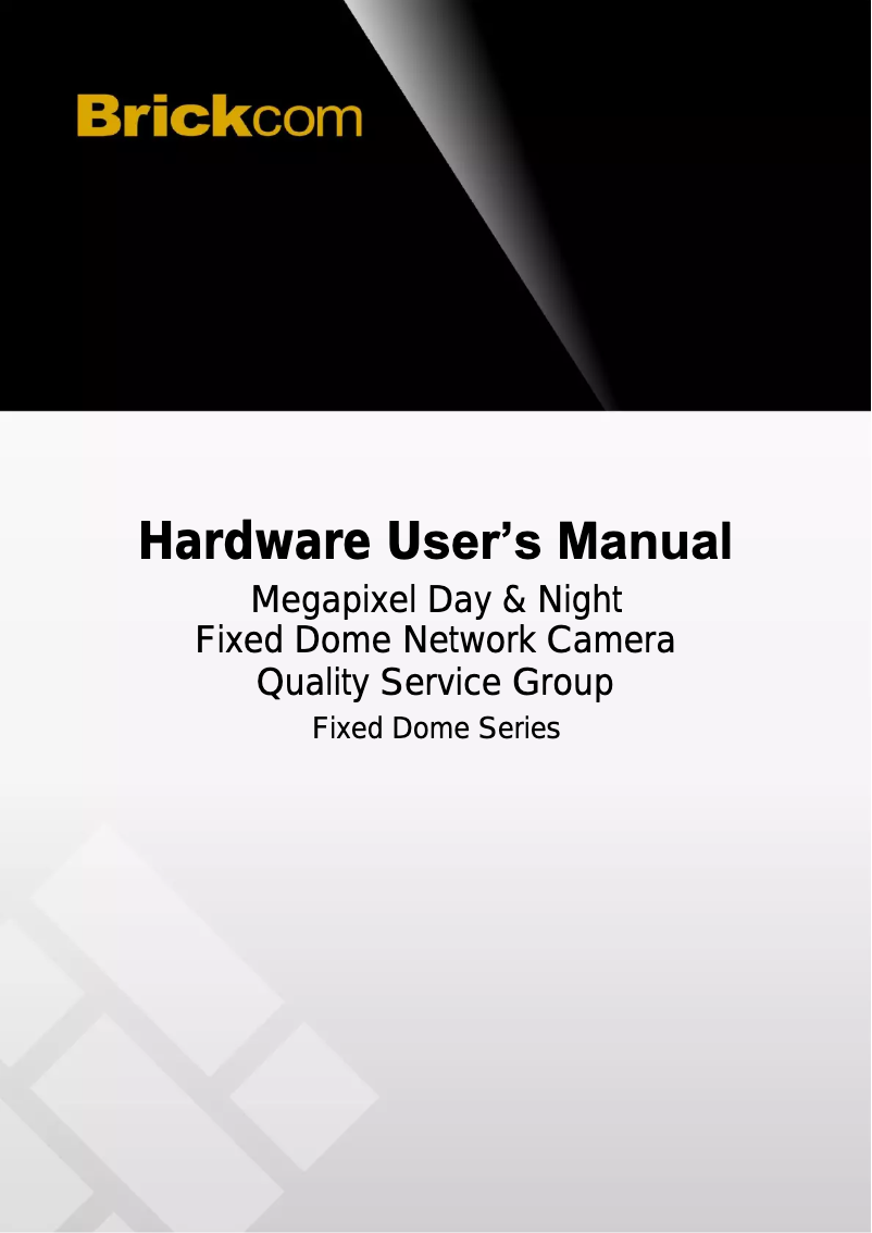 Page 1 of the manual User Manual Brickcom FD-200NE-V6