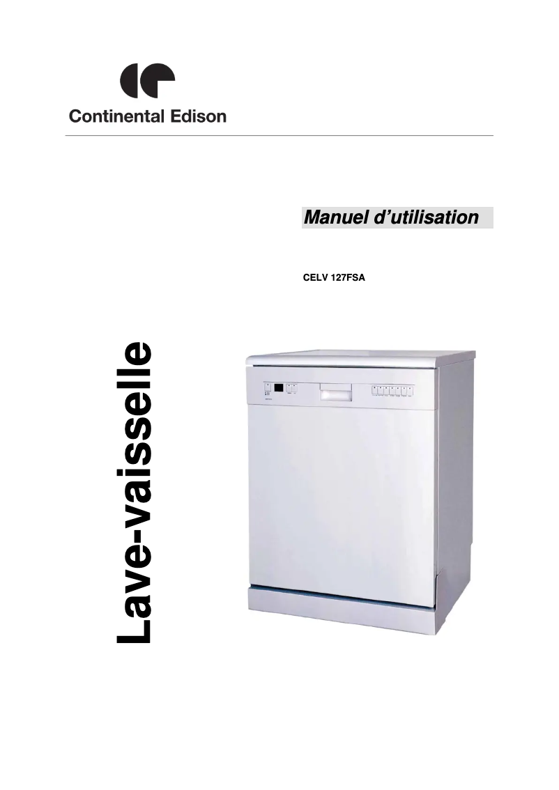 Page 1 de la notice Manuel utilisateur Continental Edison CELV127FSA
