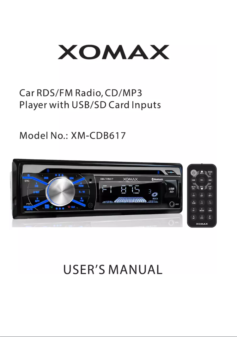 Image de la première page du manuel de l'appareil XM-CDB617