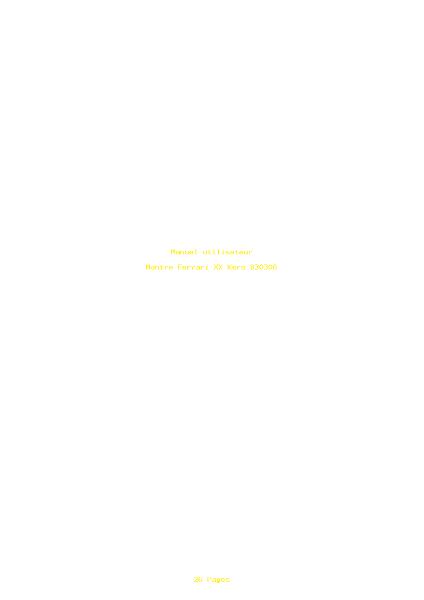 Page 1 de la notice Manuel utilisateur Ferrari XX Kers 830306