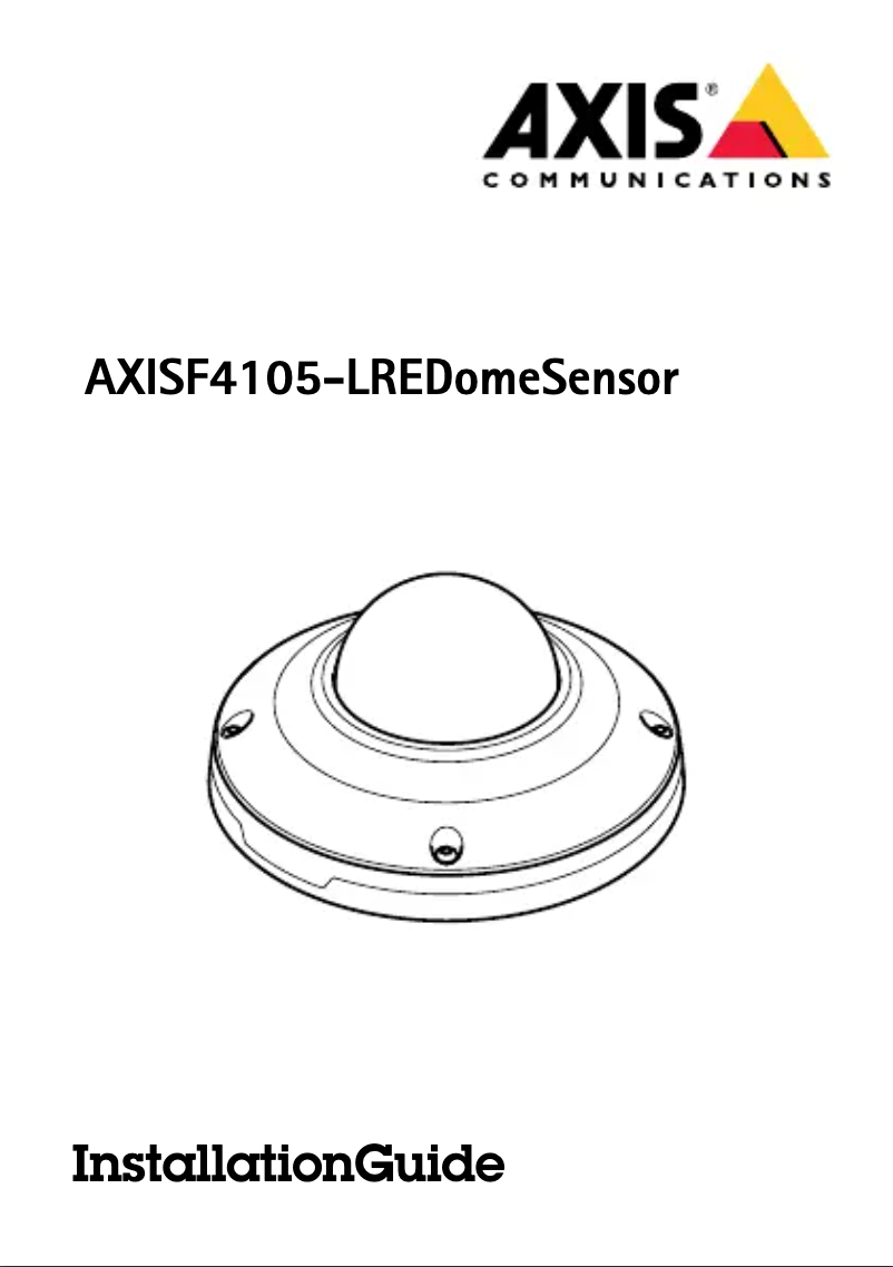 Page 1 de la notice Manuel utilisateur Axis F4105-LRE