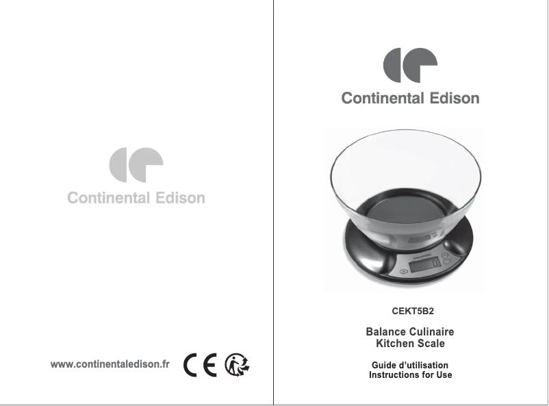 Página 1 del manual Manual de usuario Continental Edison CEKT5B2