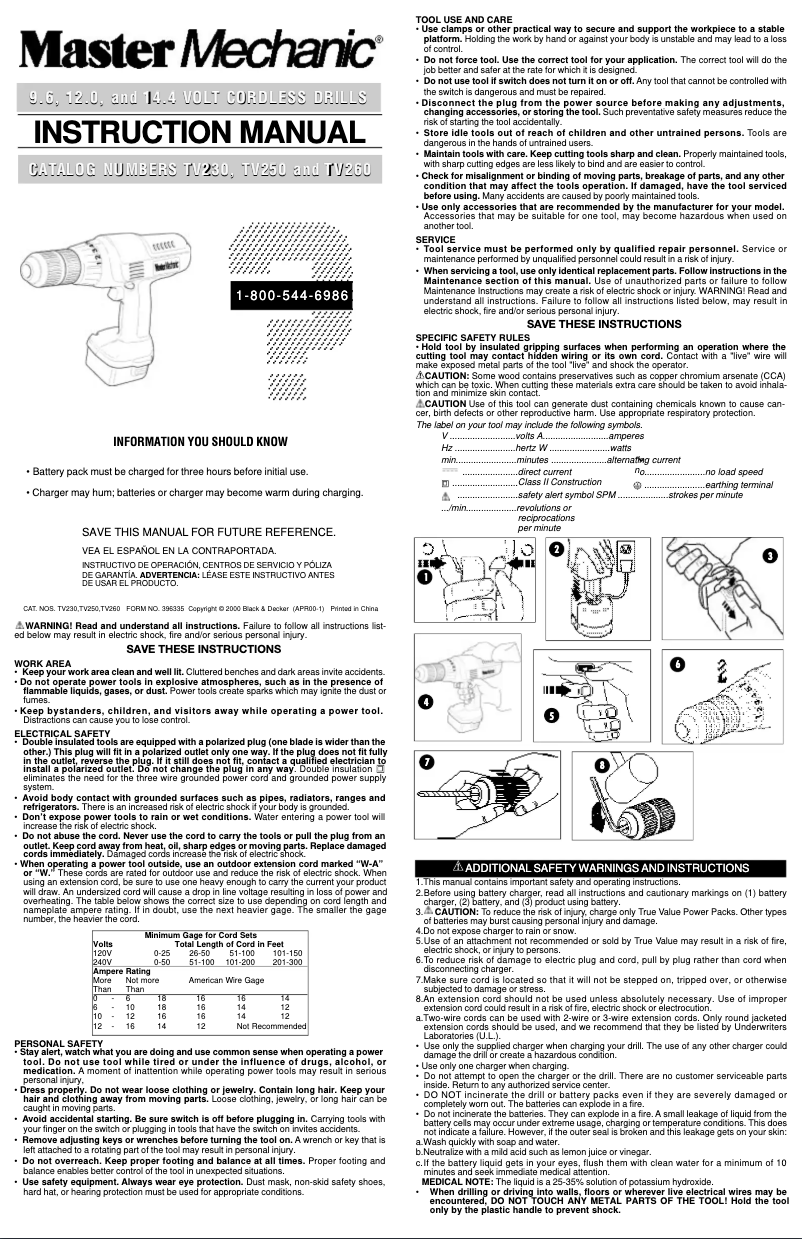 Página 1 del manual Manual de usuario Black & Decker TV260