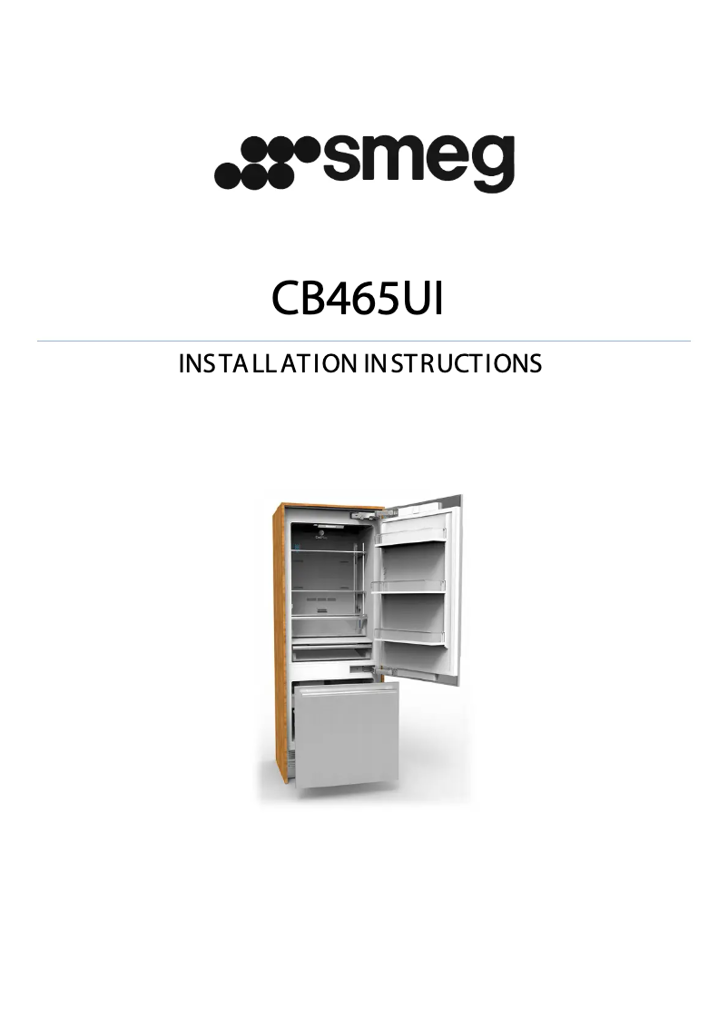 Page 1 de la notice Fiche technique Smeg CB465UI
