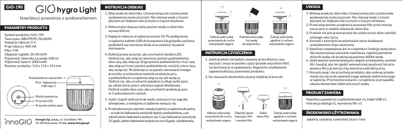 Página 1 del manual Manual de usuario InnoGIO Hygro Light GIO-190