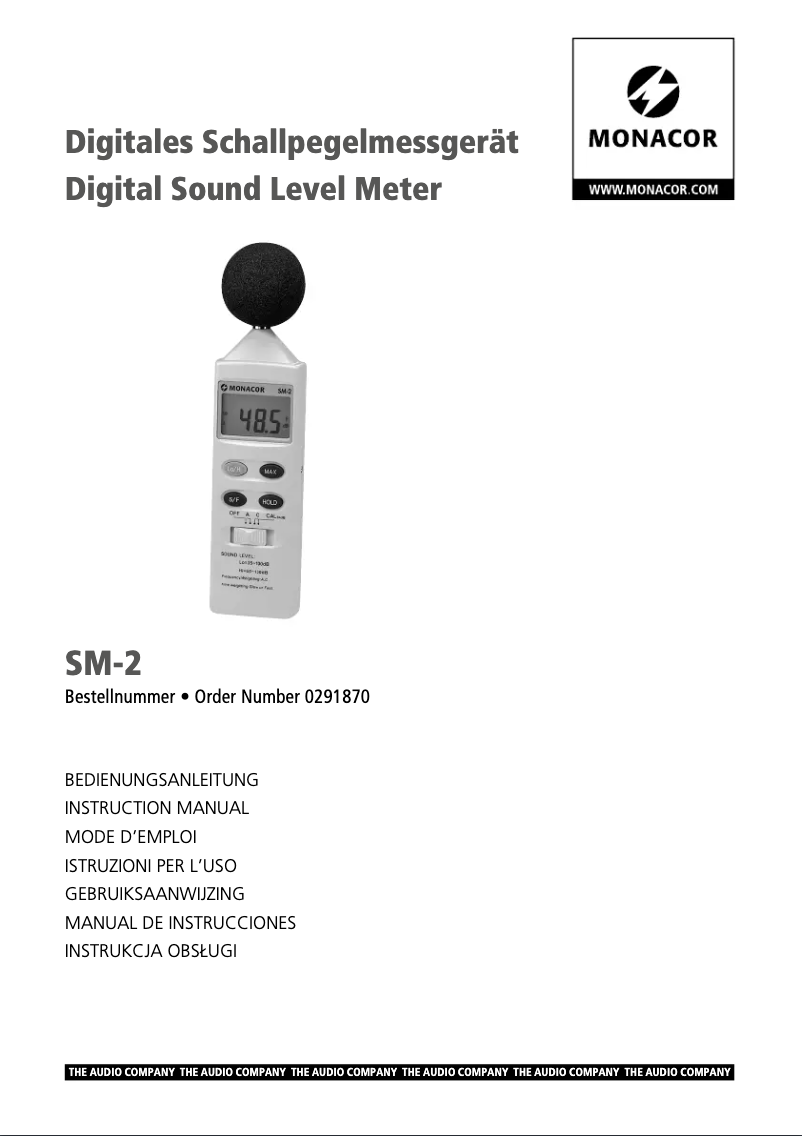 Page 1 de la notice Manuel utilisateur Monacor SM-2