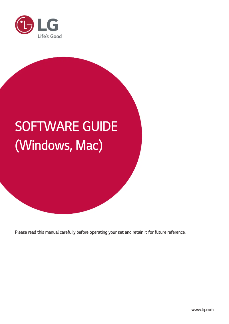 Page 1 of the manual Installation Guide LG 27HJ712C