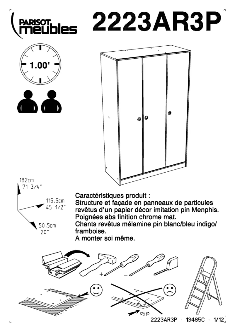 Image de la première page du manuel de l'appareil Smoozy 2223AR3P