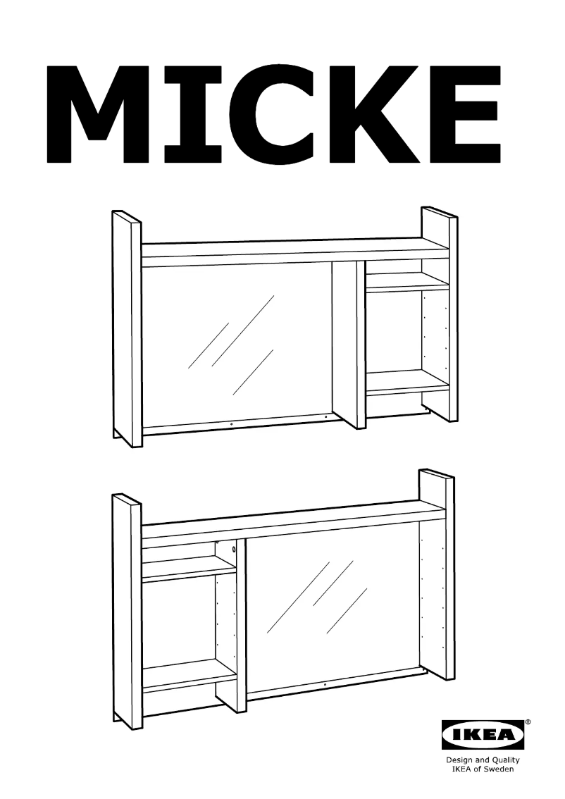Page 1 de la notice Manuel utilisateur Ikea MICKE 103.542.70