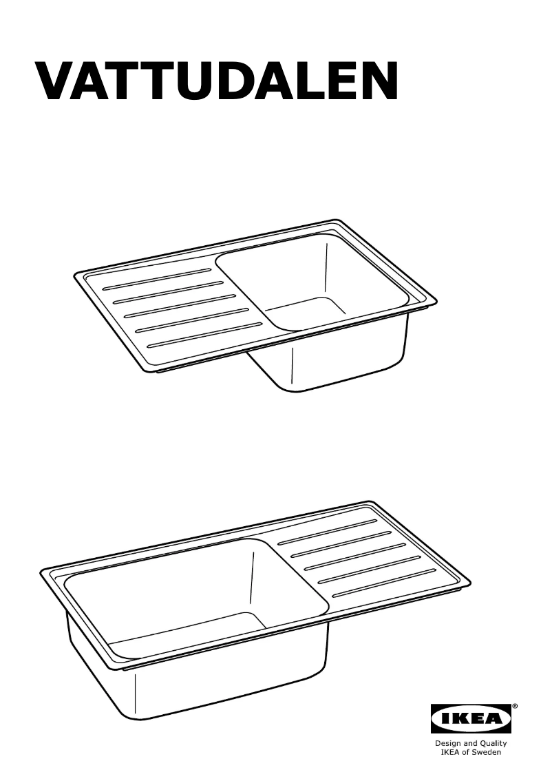 Page 1 de la notice Instructions / montage Ikea VATTUDALEN