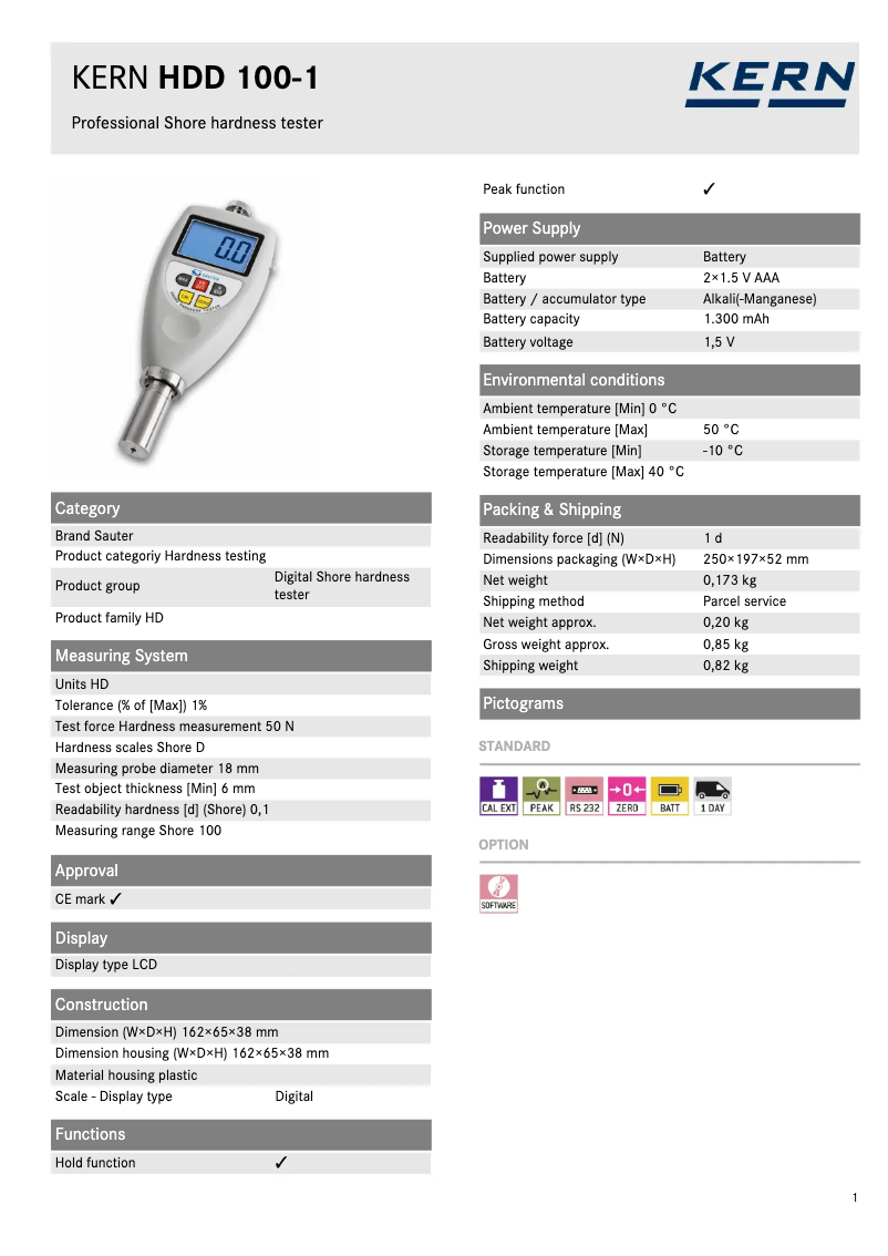 Image de la première page du manuel de l'appareil HDD 100-1