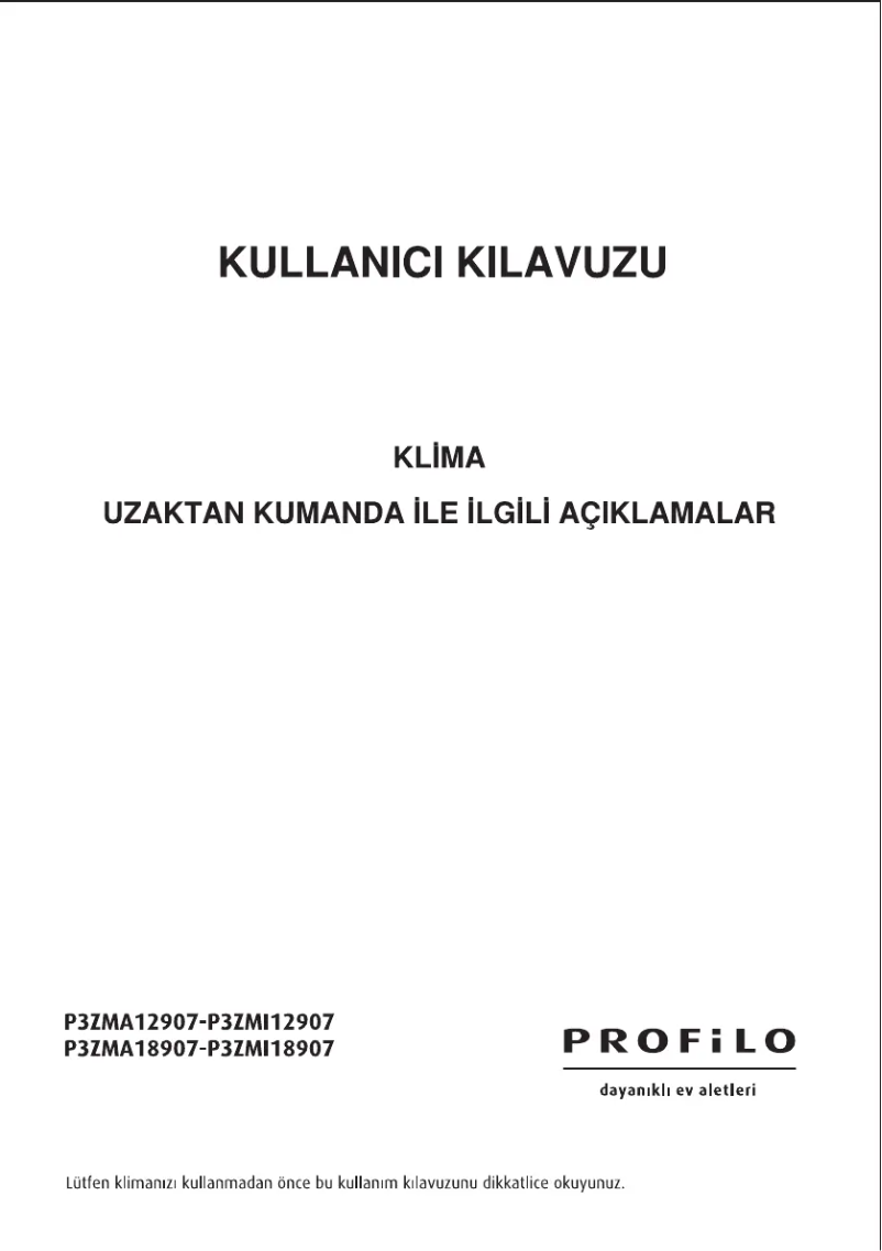 Page 1 of the manual User Manual Profilo P3ZMA18907