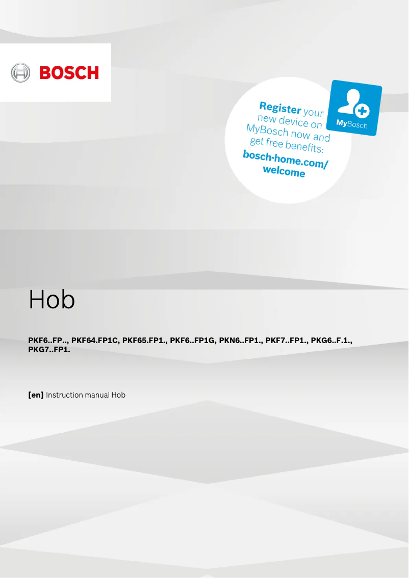 Page 1 of the manual User Manual Bosch Serie 6 PKF645FP1C