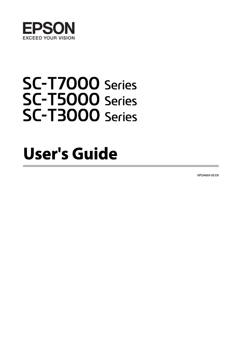 Página 1 del manual Manual de usuario Epson SureColor T3000