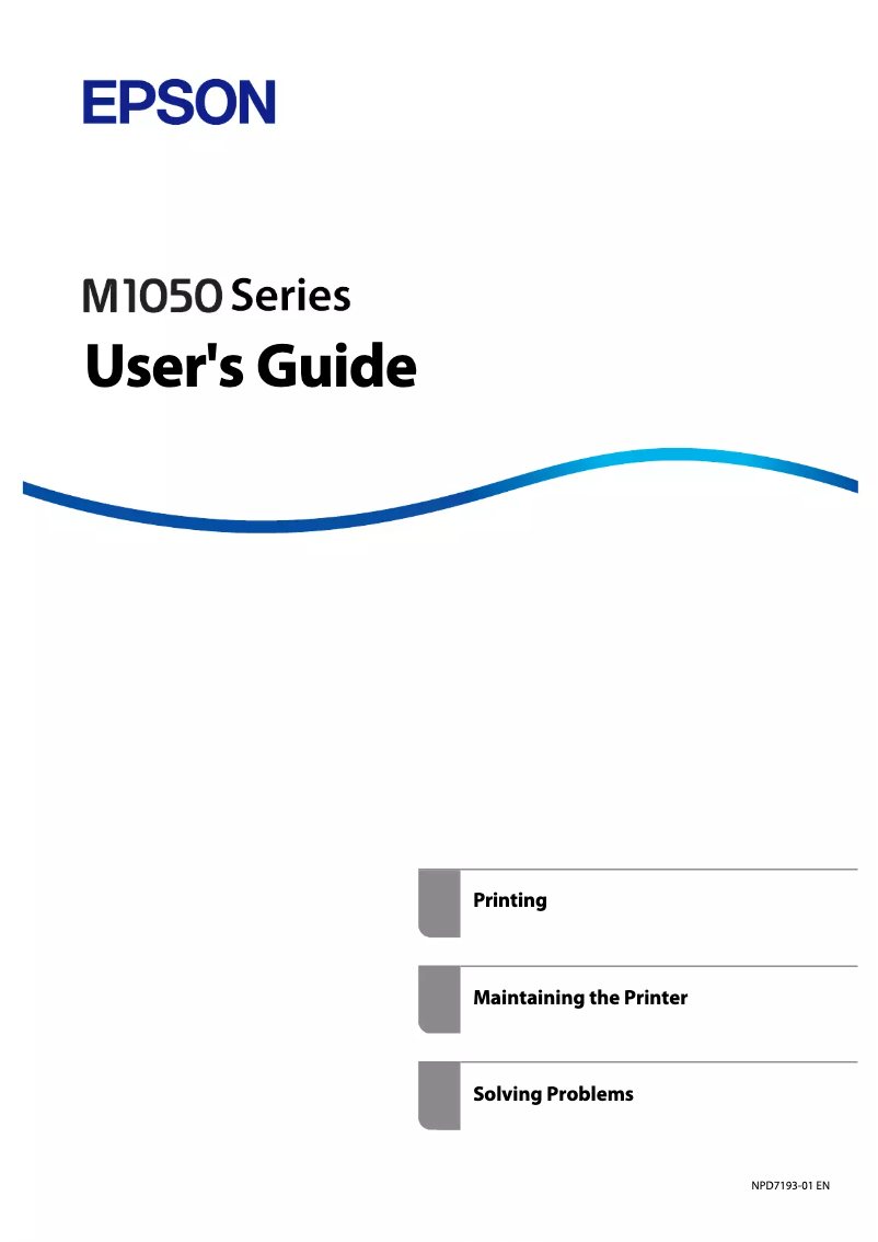 Página 1 del manual Manual de usuario Epson EcoTank M1050