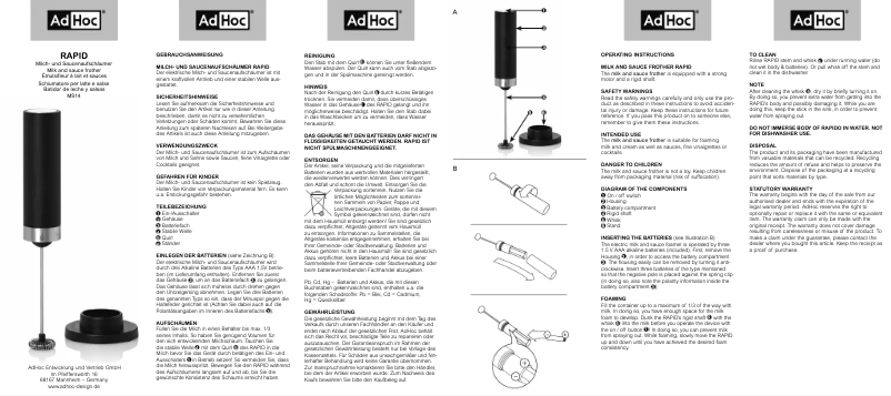 Page 1 de la notice Manuel utilisateur AdHoc Rapid
