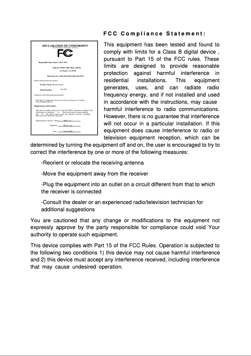 Página 1 del manual Manual de usuario Gigabyte GA-8TX-C