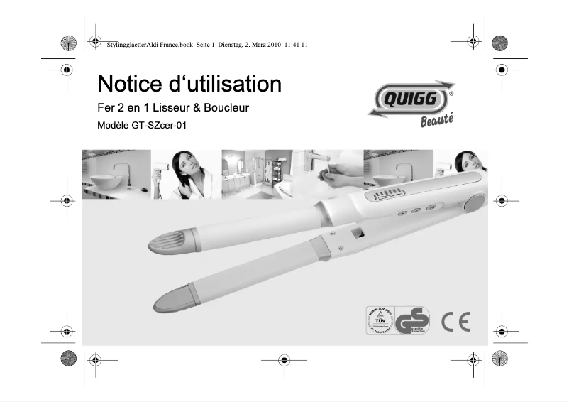 Page 1 of the manual User Manual Quigg GT-SZcer_02