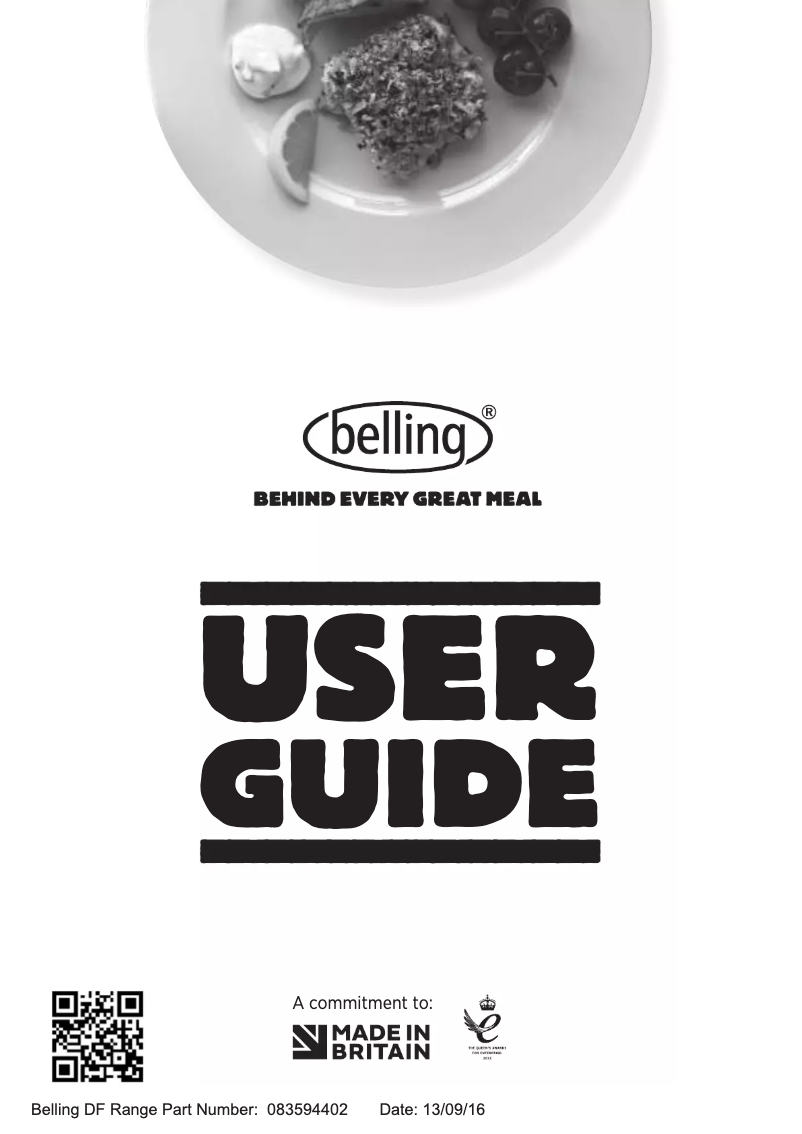 Page 1 de la notice Manuel utilisateur Belling Farmhouse 90 DFT
