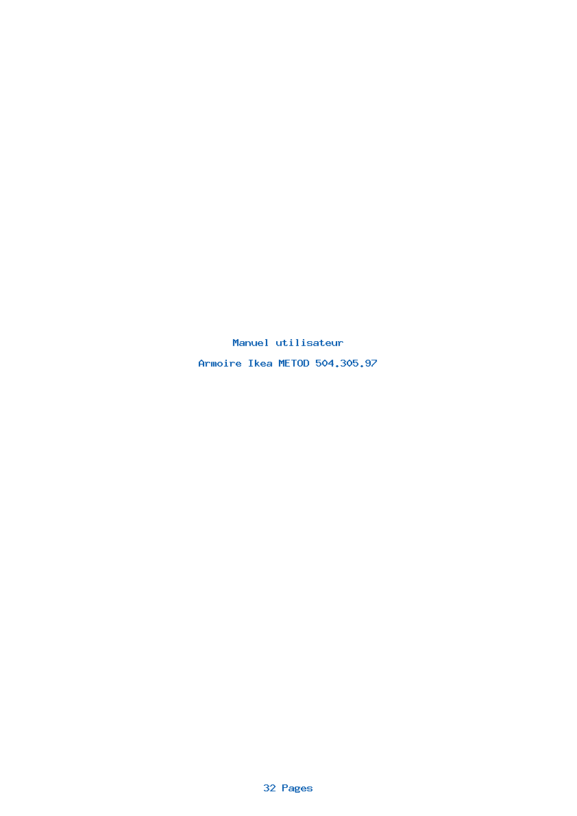 Page 1 de la notice Manuel utilisateur Ikea METOD 504.305.97
