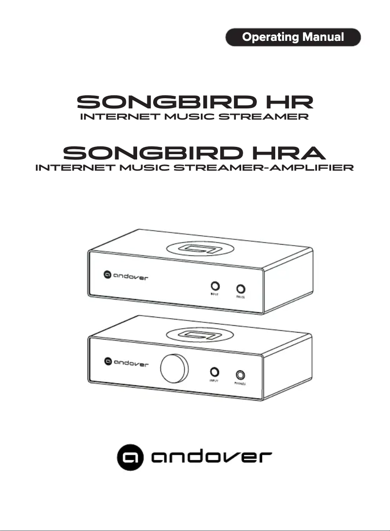 Image de la première page du manuel de l'appareil Songbird HR
