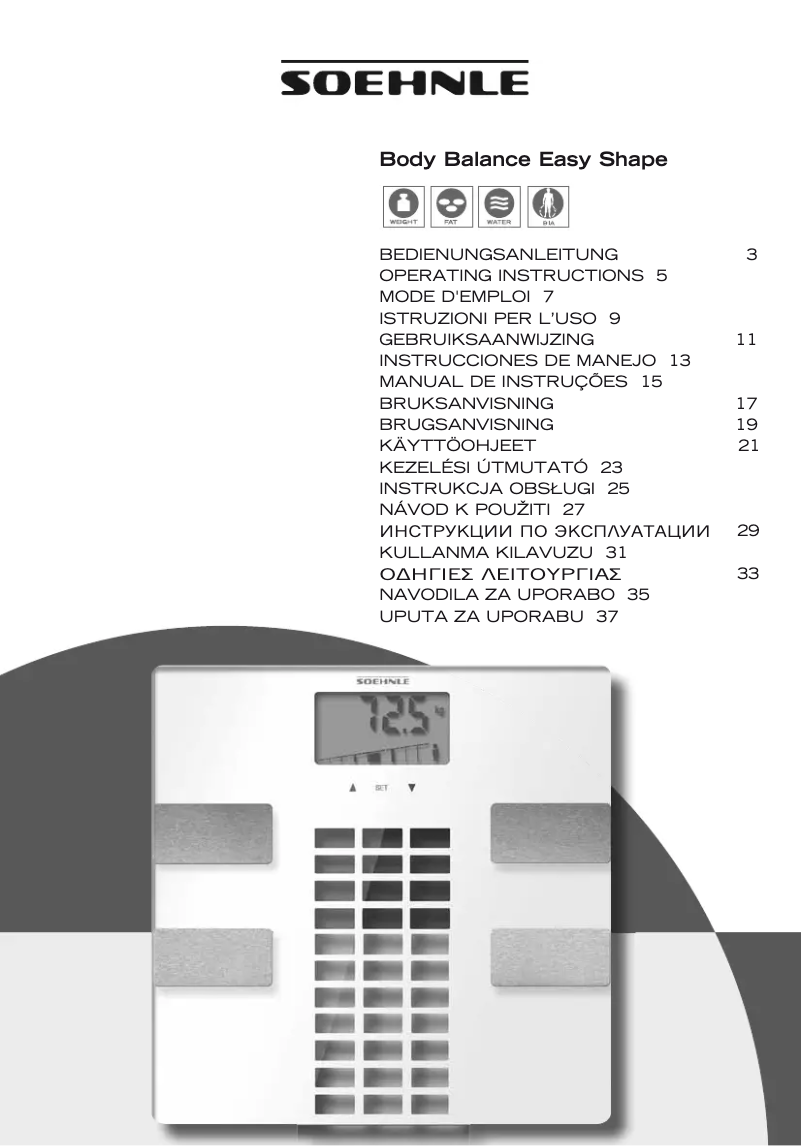 Page 1 de la notice Manuel utilisateur Soehnle Easy Shape