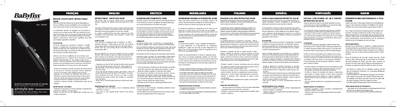 Page 1 de la notice Manuel utilisateur BaByliss Airstyle 300 2655E