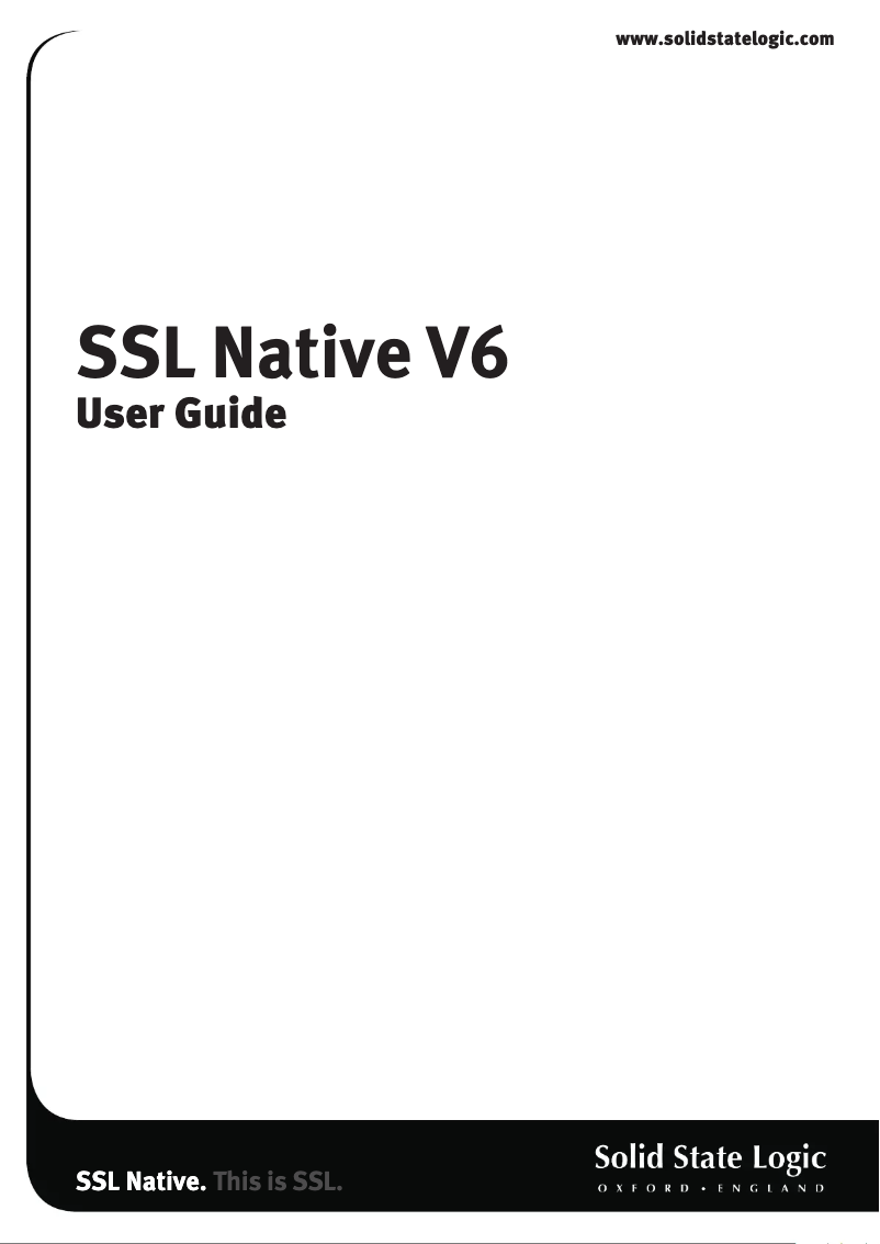 Page 1 de la notice Manuel utilisateur Solid State Logic Fusion Violet EQ