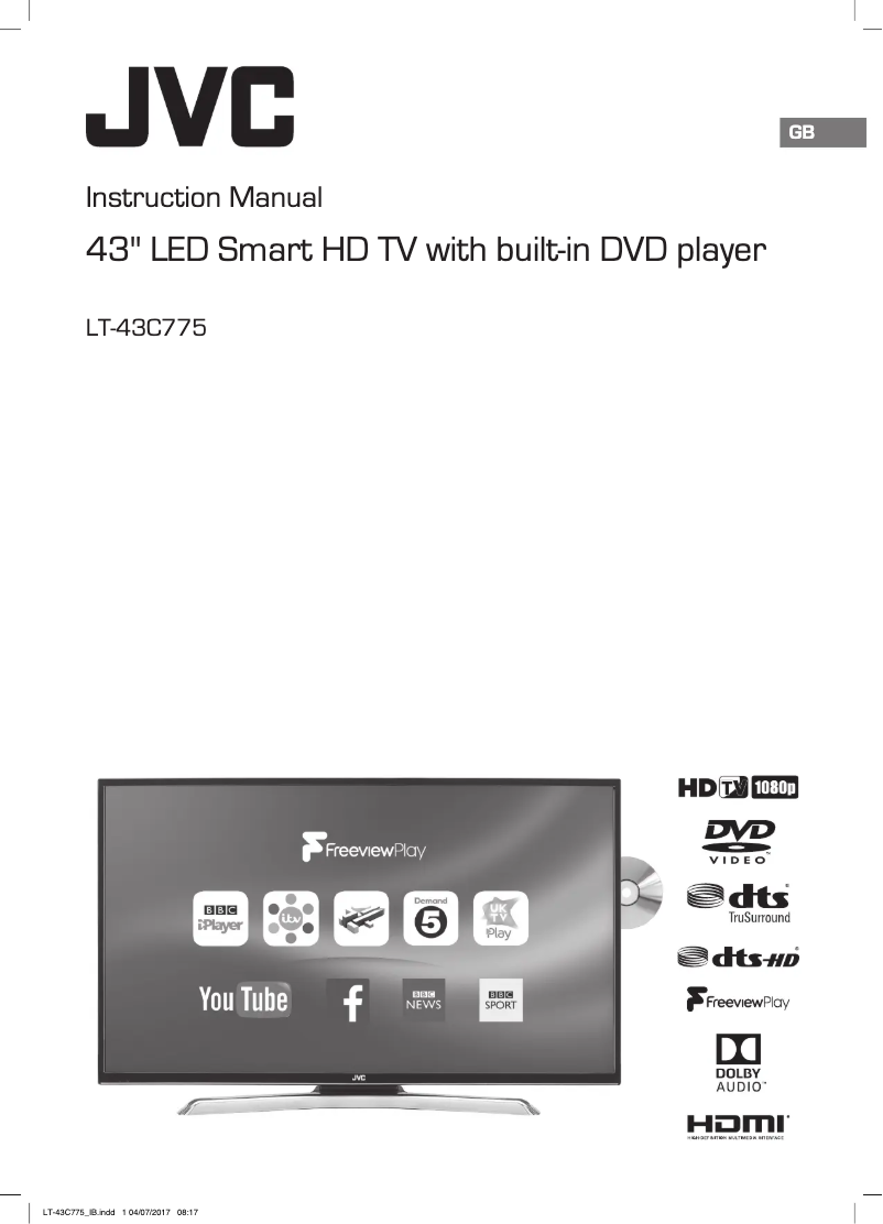 Page 1 de la notice Manuel utilisateur JVC LT-43C775