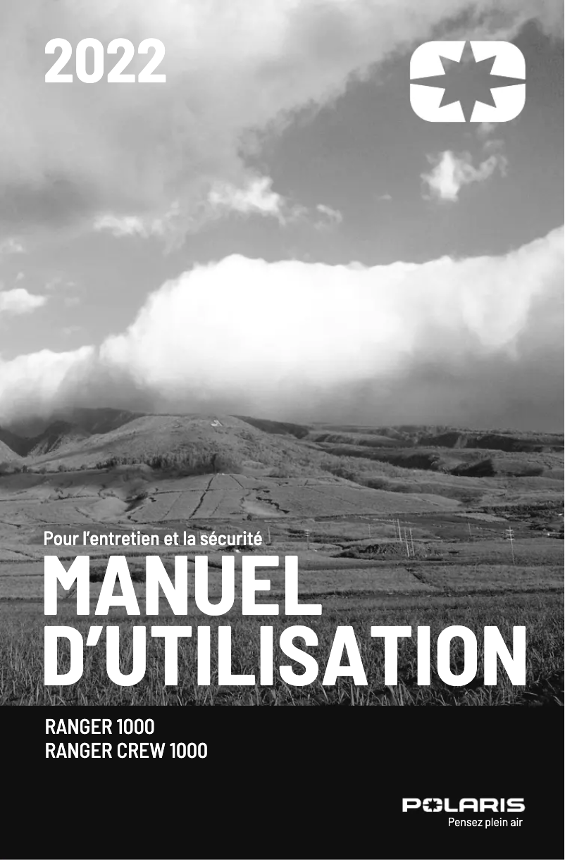 Page 1 de la notice Manuel utilisateur Polaris RANGER CREW 1000 Premium (2022)