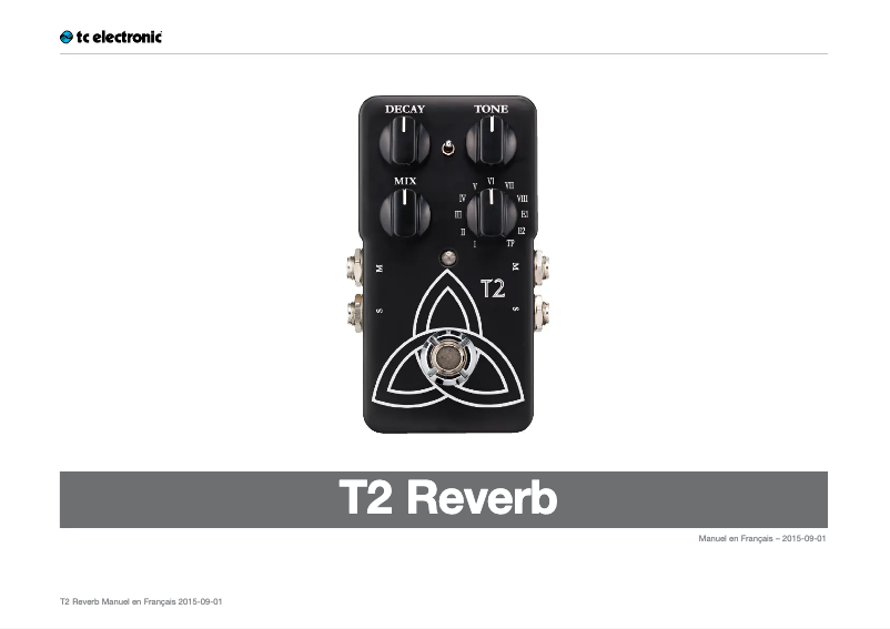 Page 1 de la notice Manuel utilisateur TC Electronic T2 Reverb