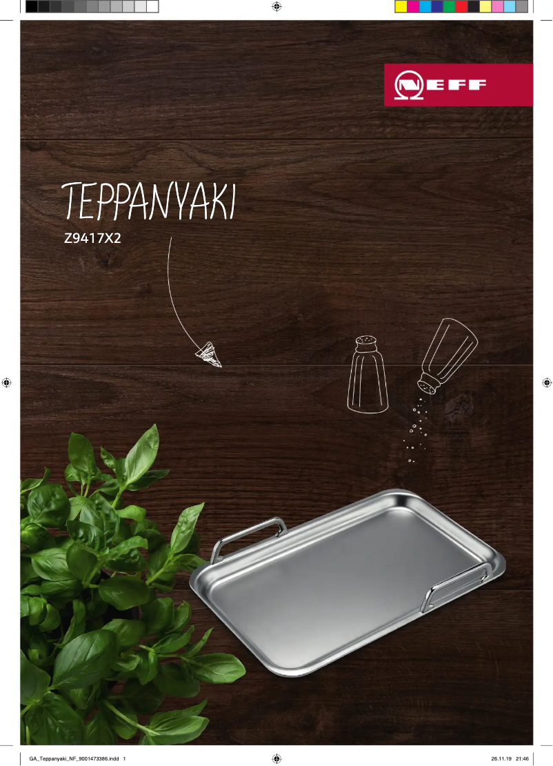 Page 1 of the manual User Manual Neff Z9417X2