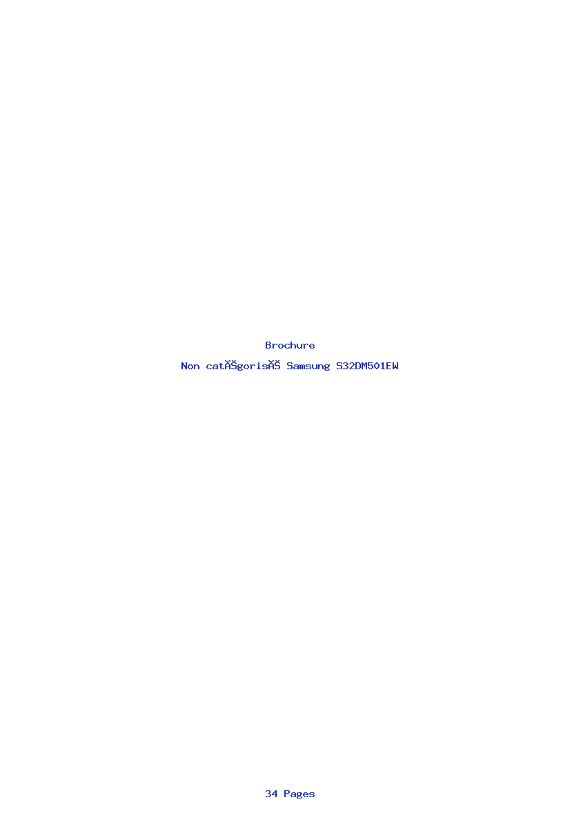 Page 1 de la notice Brochure Samsung S32DM501EW