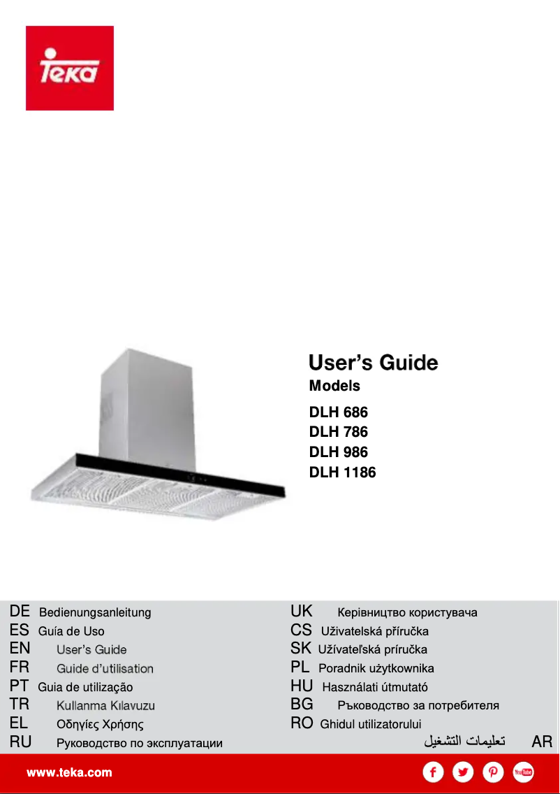 Page 1 de la notice Manuel utilisateur Teka DLH 986 T