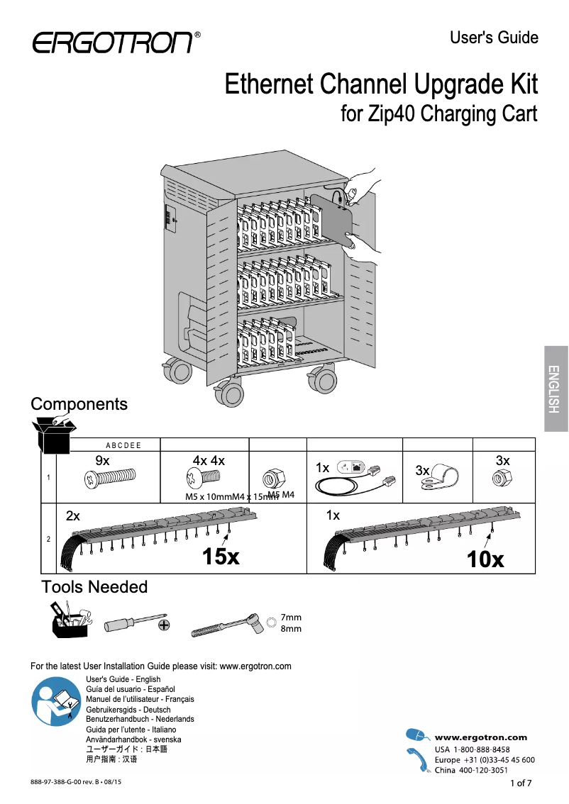 Page 1 de la notice Manuel utilisateur Ergotron 97-939