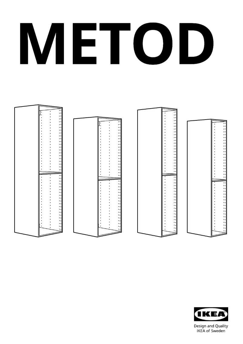 Page 1 de la notice Manuel utilisateur Ikea METOD 302.709.34