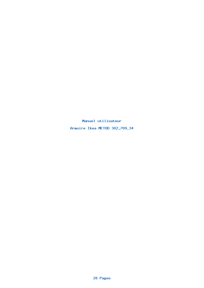 Page 1 de la notice Manuel utilisateur Ikea METOD 302.709.34