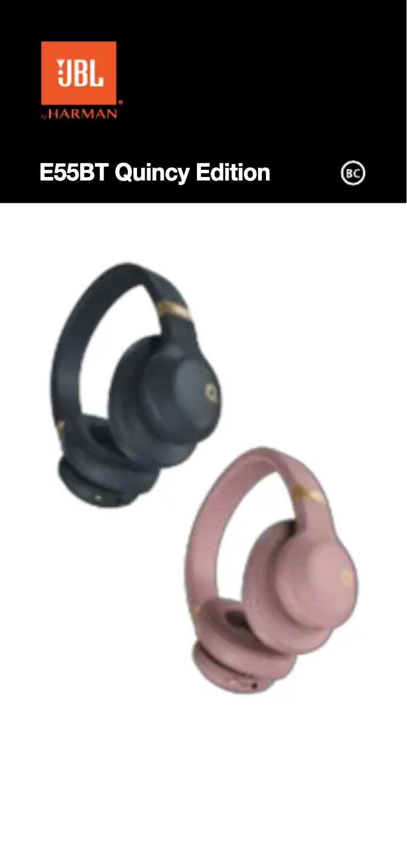 Página 1 del manual Manual de usuario JBL E55BT Quincy Edition