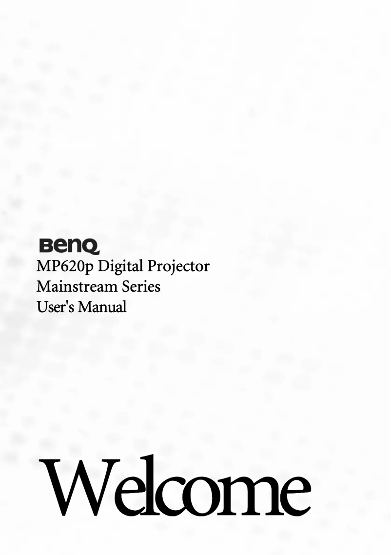 Page 1 of the manual User Manual BenQ MP620