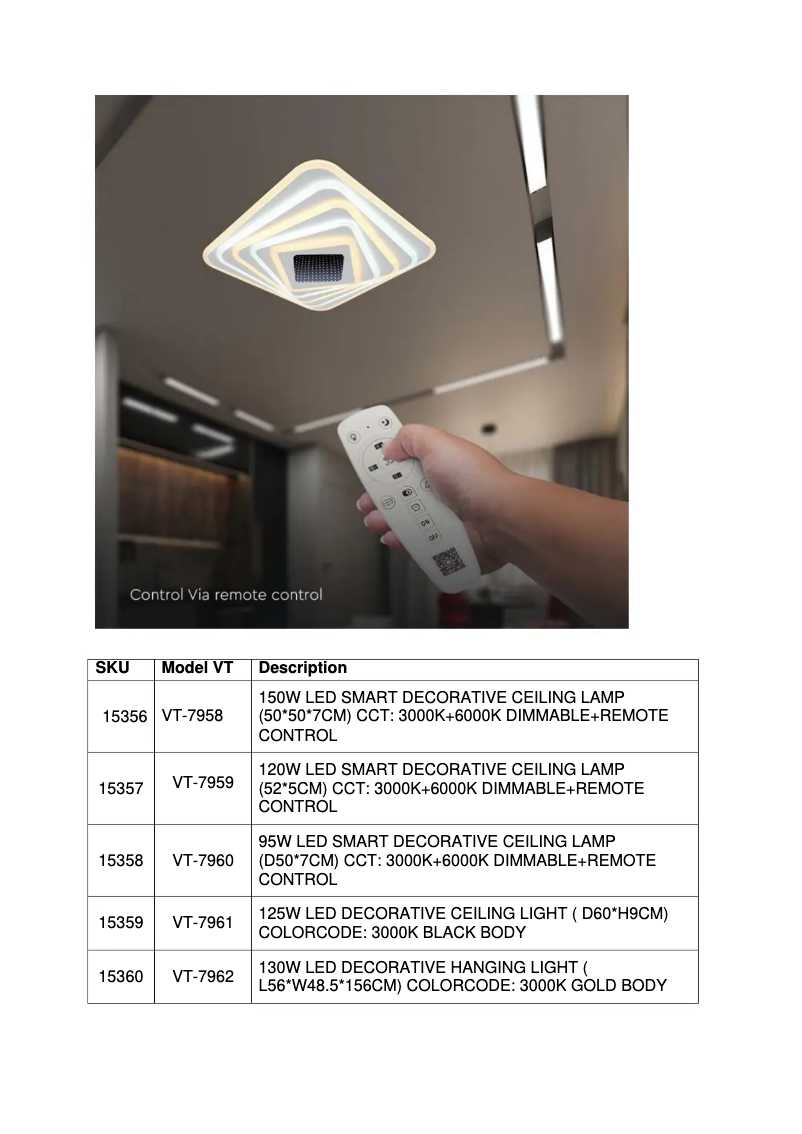 Page 1 de la notice Manuel utilisateur V-TAC VT-7962