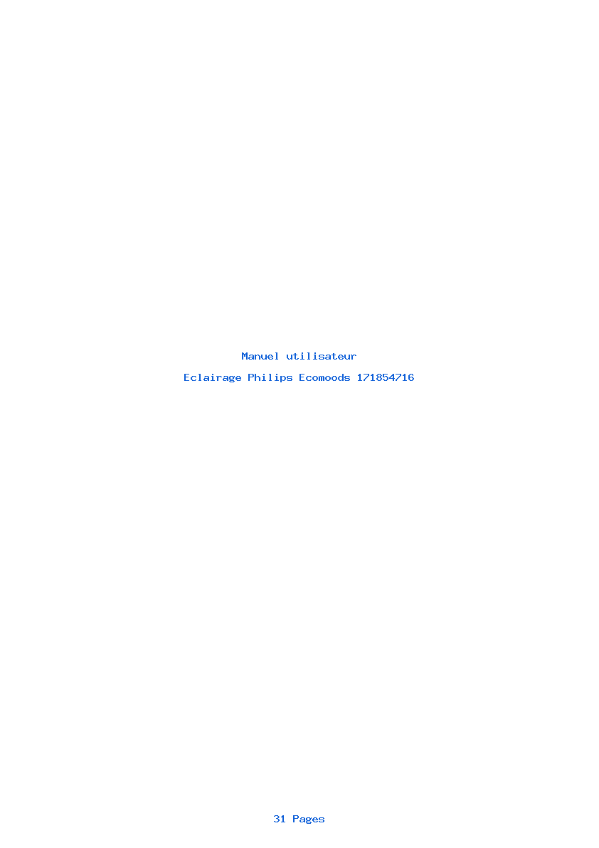 Page 1 de la notice Manuel utilisateur Philips Ecomoods 171854716