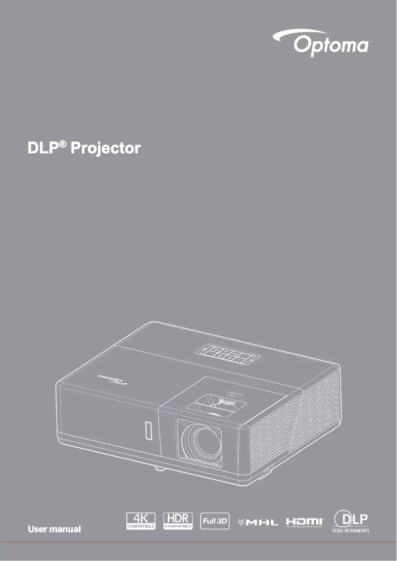 Page 1 de la notice Manuel utilisateur Optoma ProScene ZH506