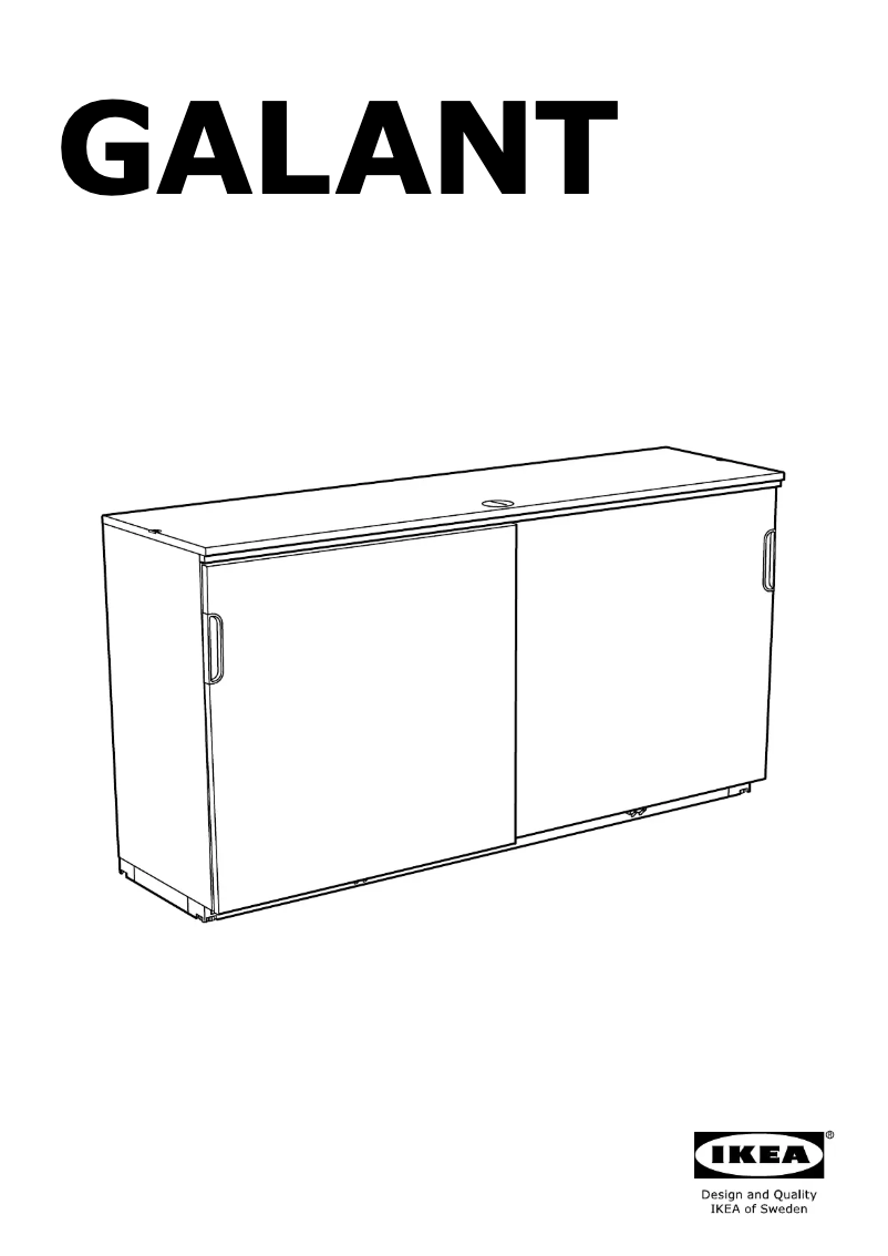 Page 1 de la notice Manuel utilisateur Ikea GALANT 104.728.67