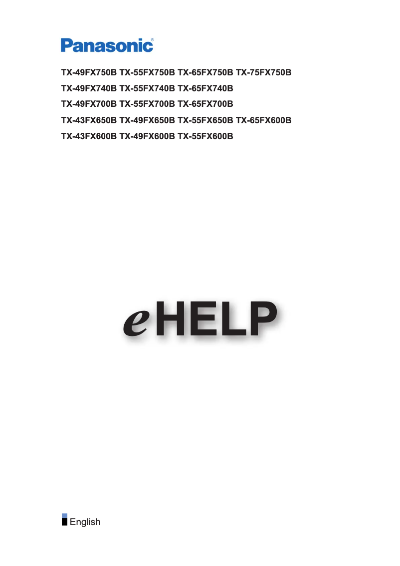 Page 1 de la notice Manuel utilisateur Panasonic TX-65FX700B